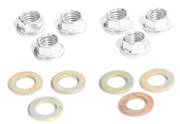 M8 flange nut &amp; washer pack, 6pc pack 